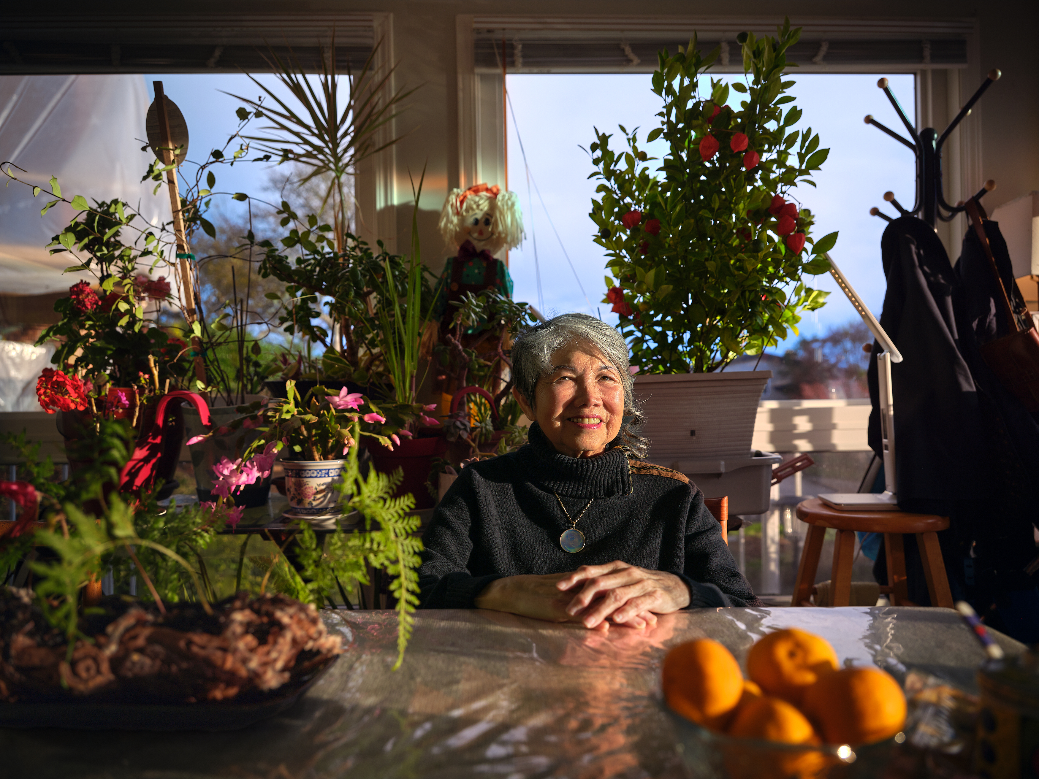 Arabella at home in her indoor garden in Comox, B.C.
