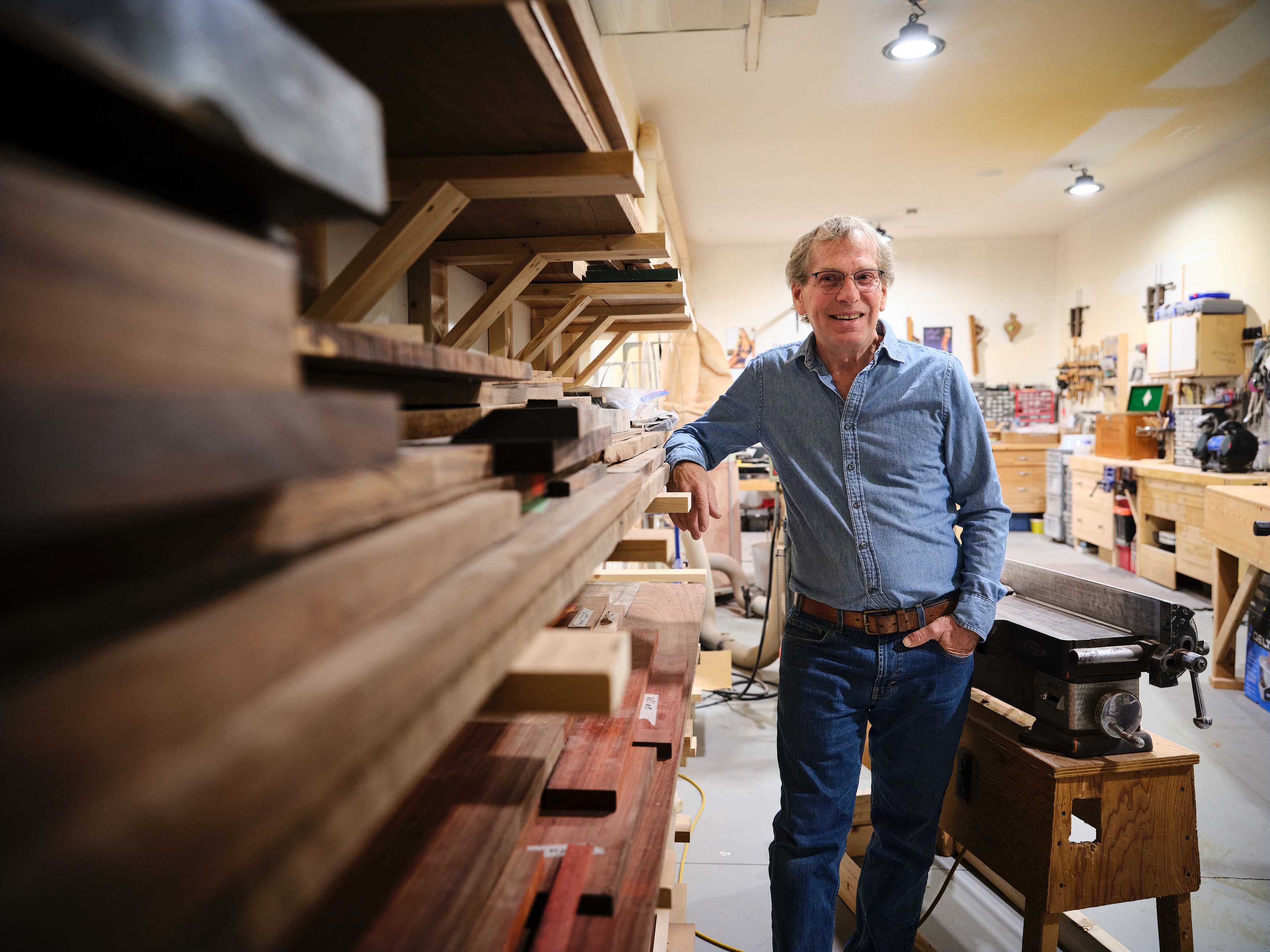 Lyle in his workshop in Kelowna, B.C.