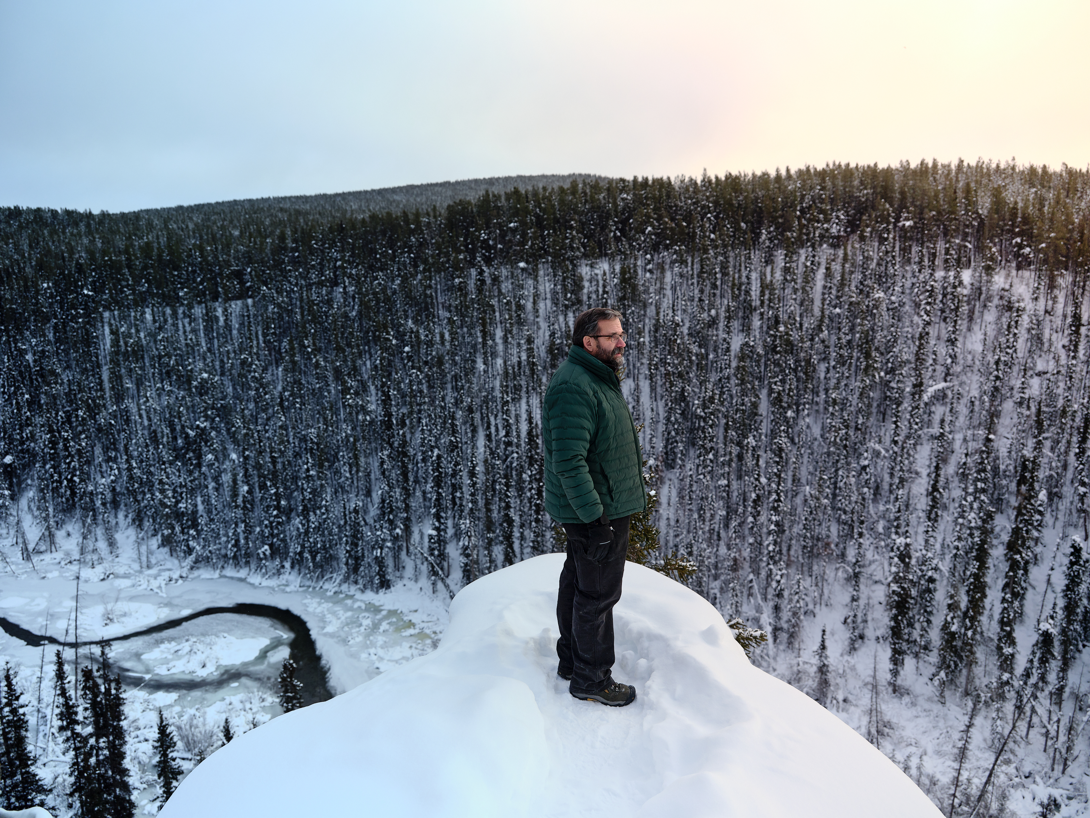 Pat's husband, Joe, in Whitehorse.