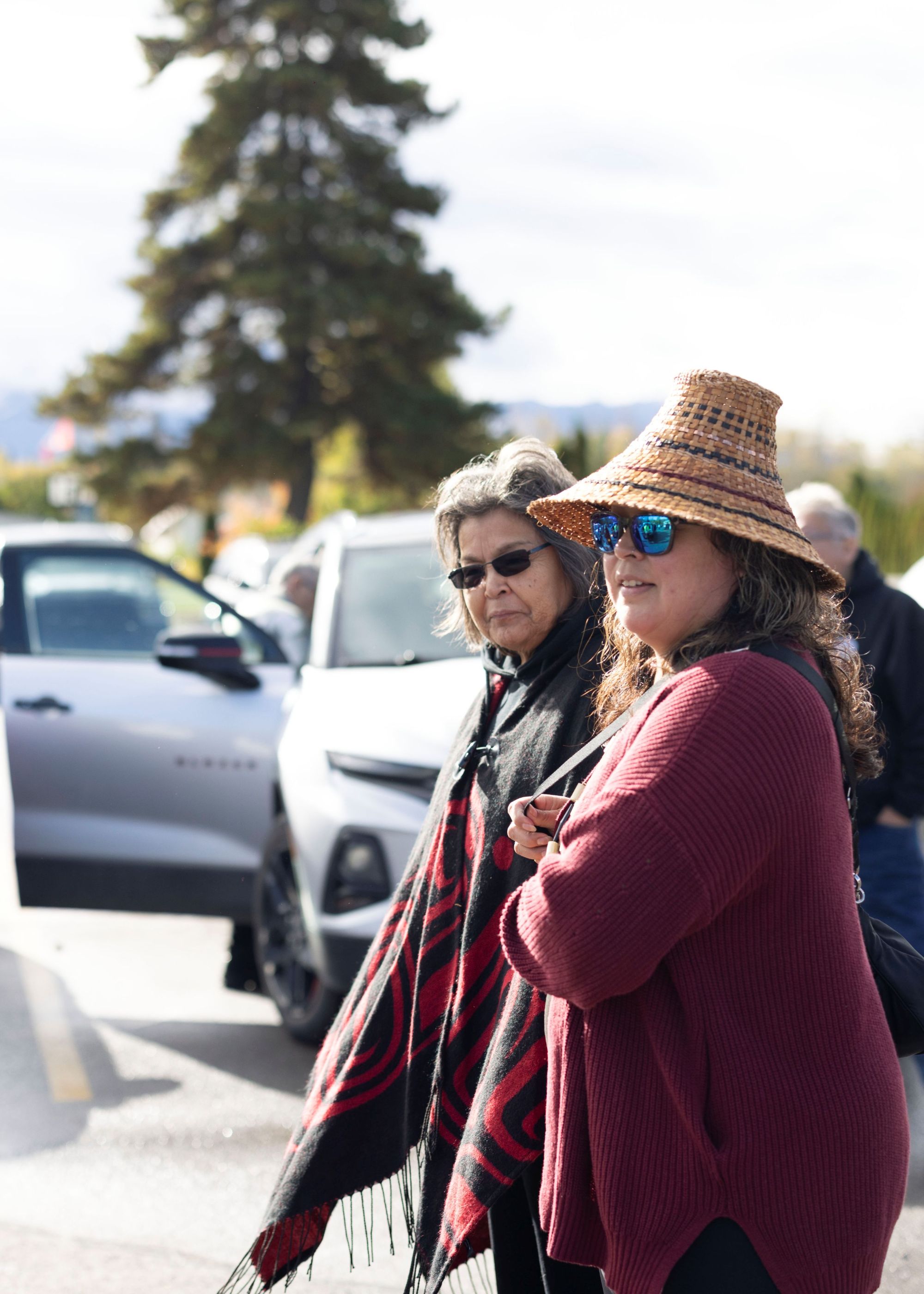 Kay Wilson and Melody Wilson at the Headstone raising&nbsp;in&nbsp;Anspayaxw.&nbsp;