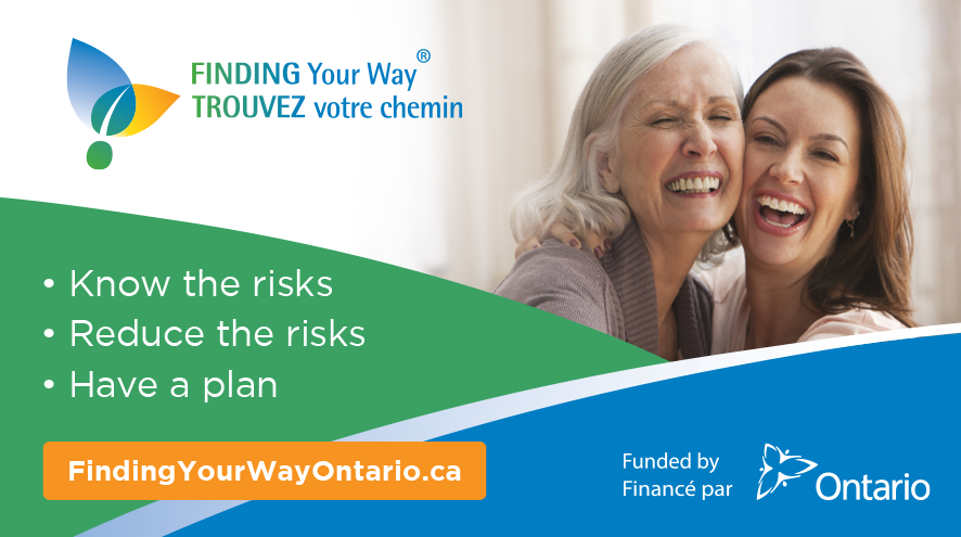 Visit Finding Your Way® to find resources and information for living safely with dementia.