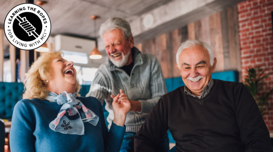 Three individuals laughing