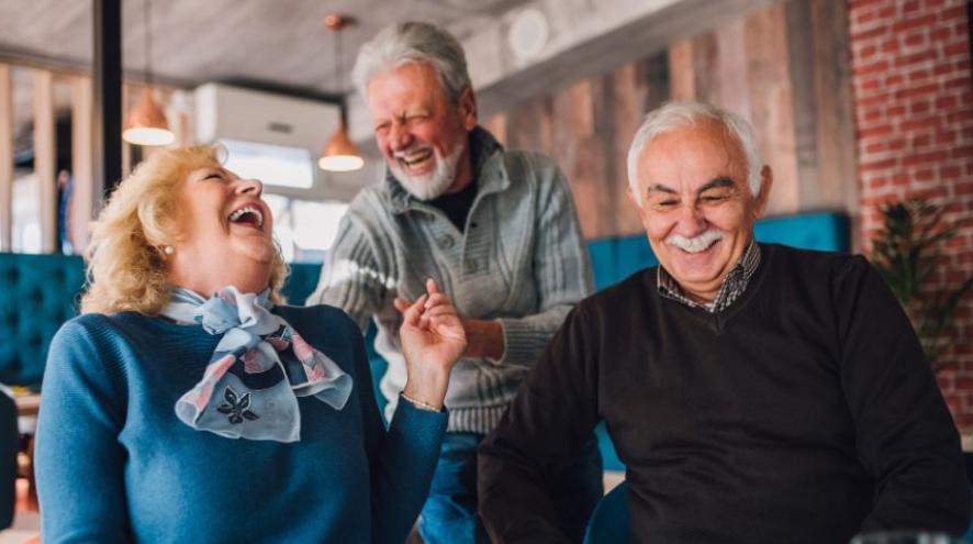 three people together having fun