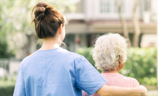 nurse and old woman